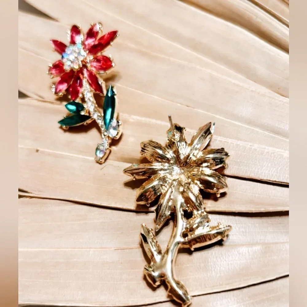 bohemian flower stud earrings A268